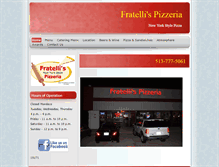 Tablet Screenshot of fratellispizzeria.com